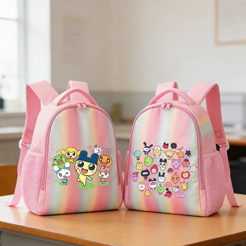 

Tamagotchi Man Woman Backpack Kawaii Colorful School Bag Anime Cartoon Rucksack Cute Travel Small Backpacks Stationery Gift New