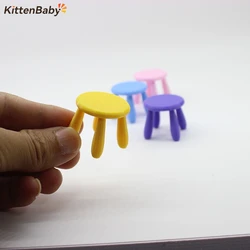 1PC Mini Chair Toy 1:12 Scale Dollhouse Stool Gift Doll Accessories Plastic Miniature Furniture Photo Props Scene Model
