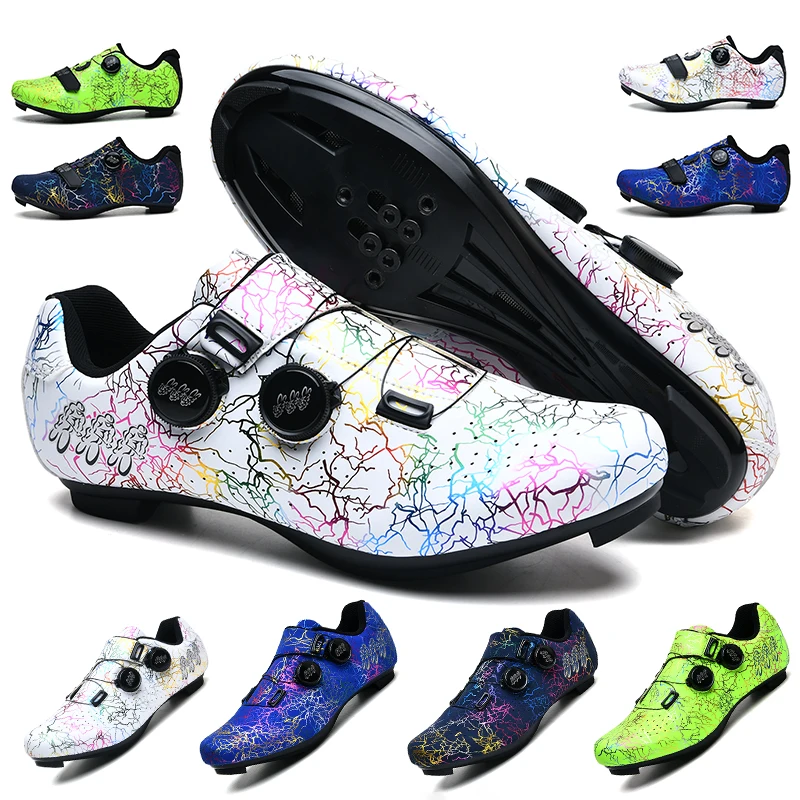 New Breathable Professional Cycling Shoes Unisex Road Bike SPD Pedal Lock Shoes Mountain Off-Road MTB Cycling Competition Shoes