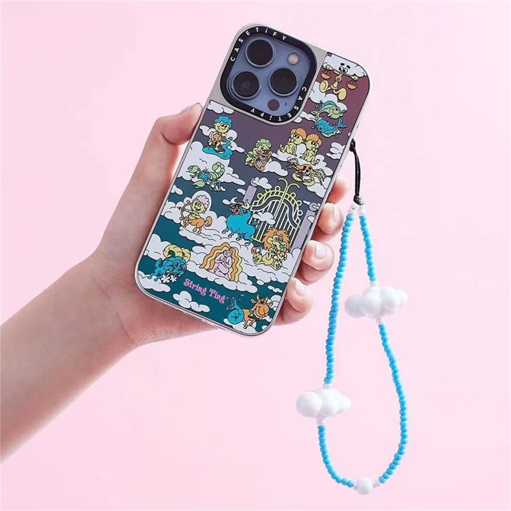 Phone Charm Strap 2023 New In Kpop Bijoux Telephone Chain Jewelry Blue Sky & White Clouds Cellphones Lanyard Manufacturers