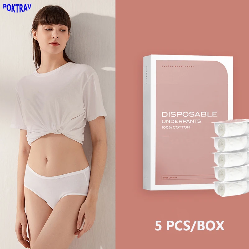 Women`s Disposable Underwear,Pure Cotton,Sterile Travel Triangle,Postpartum,Daily Wear,for Sport/Check in Hotel/Business Trip