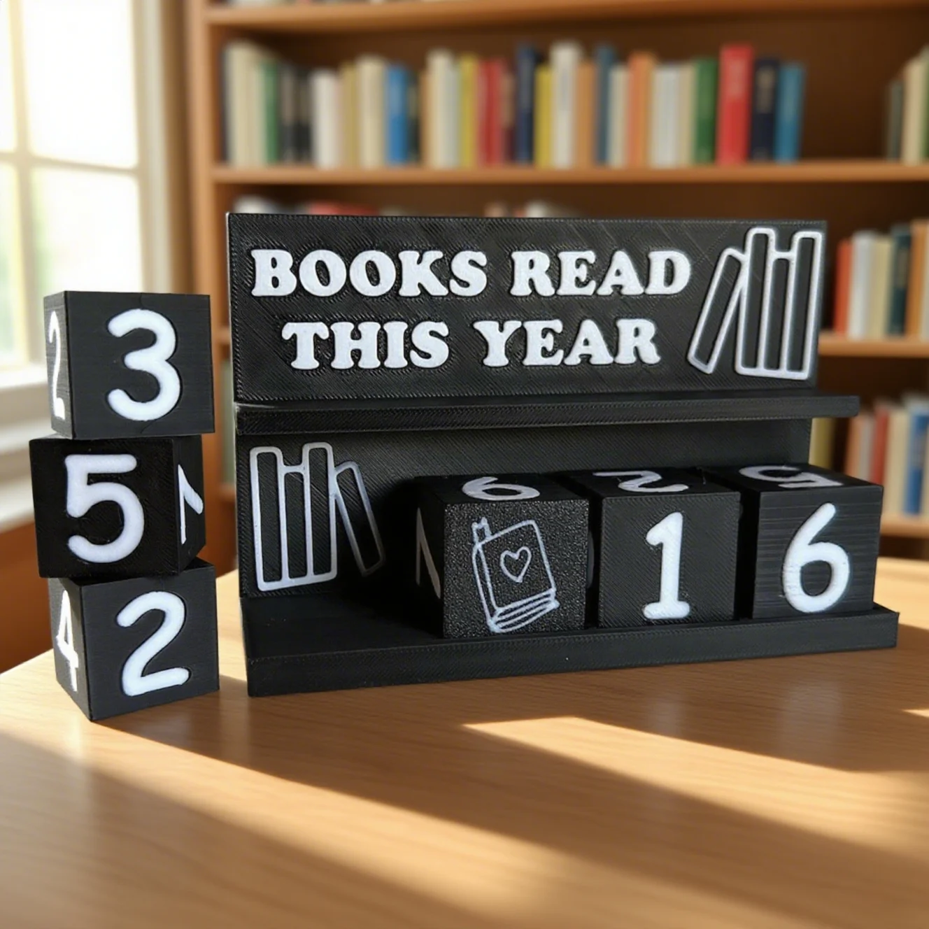 Book Counter Book Tracking Sign Modern Reading Counter for Classroom Bedside Table Student Men Retail Display Teacher Home