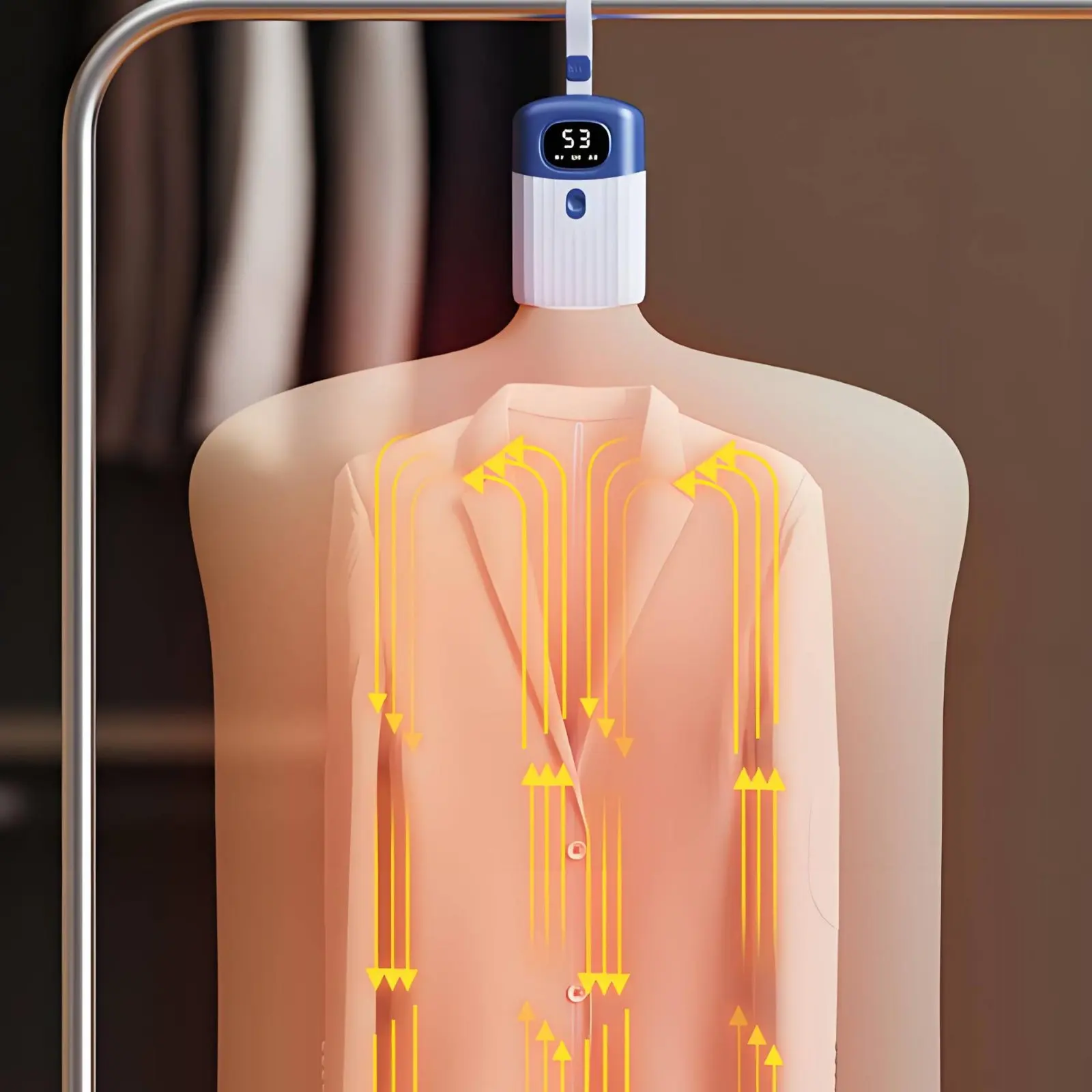 Mini Clothes Dryer Disinfection Portable Clothes Dryer Electric Drying Machine Easy Setup Home Appliance Dehumidifying for Dorm