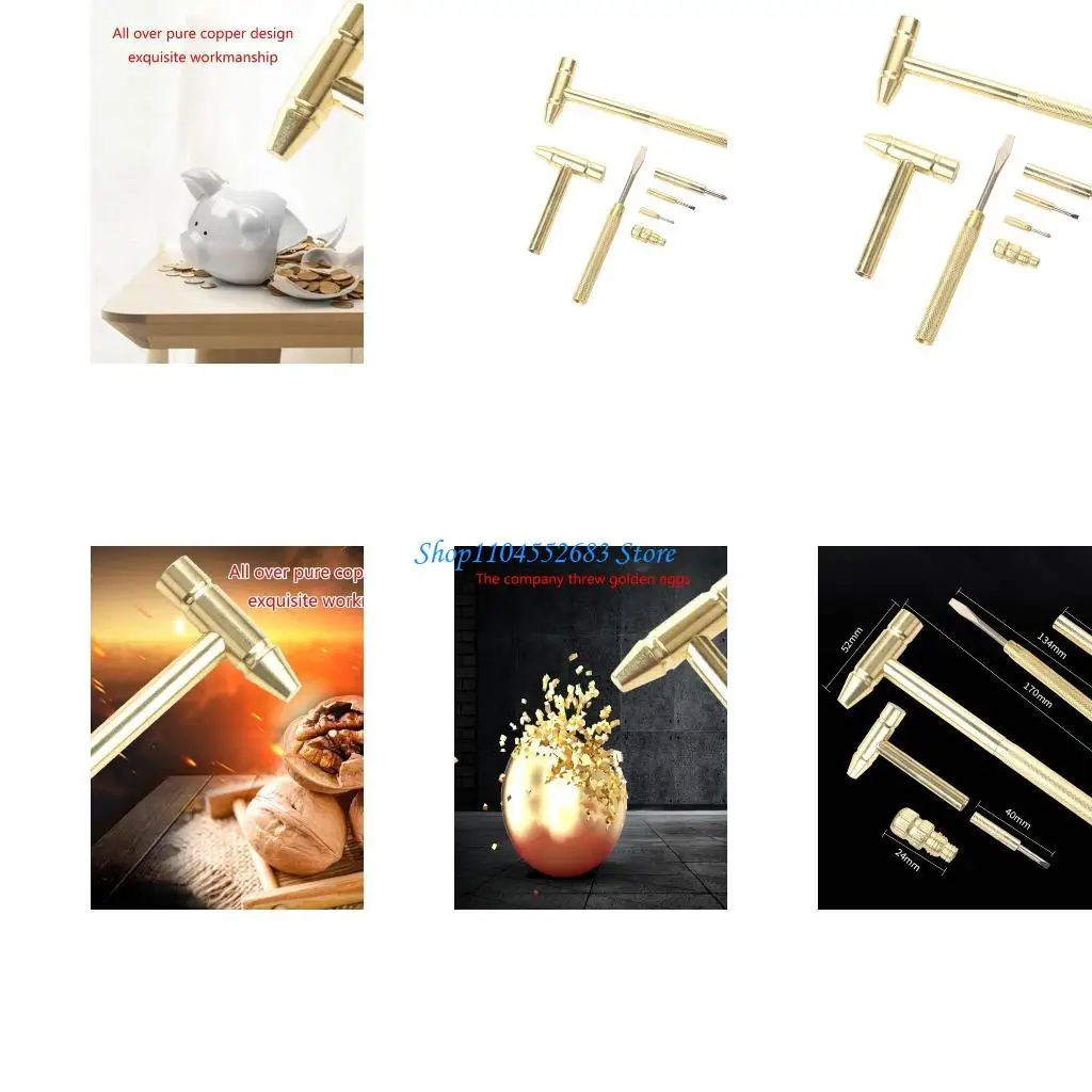 

Y6GD Portable Hammer Copper Hammer Precisions Watch Repair Small Copper Hammer Hand Tools Maintenance Supplies Repair