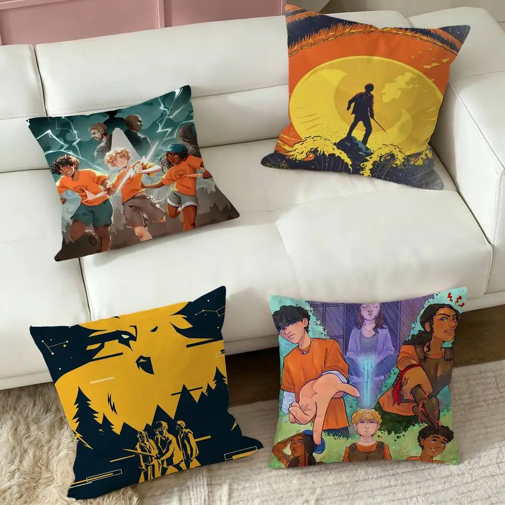 Percy Jackson and The Olympians  Square Double-Sided printed Pillow Case Bedroom Bedside Pillow Sofa Cushion Cover