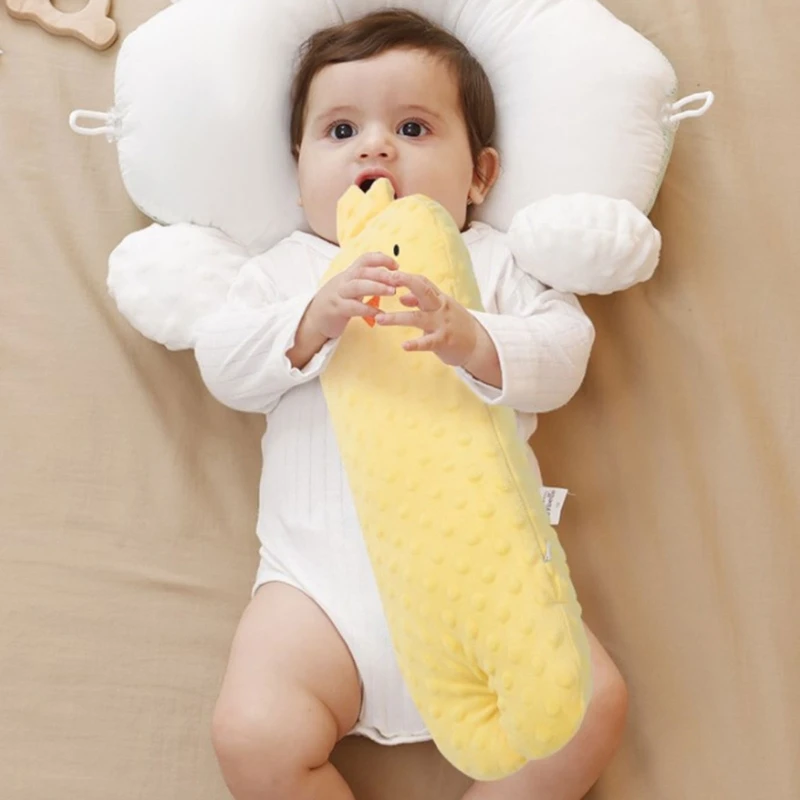 Muñeco calmante dibujos animados, almohada apoyo para dormir lateral para niños pequeños, almohada felpa para en