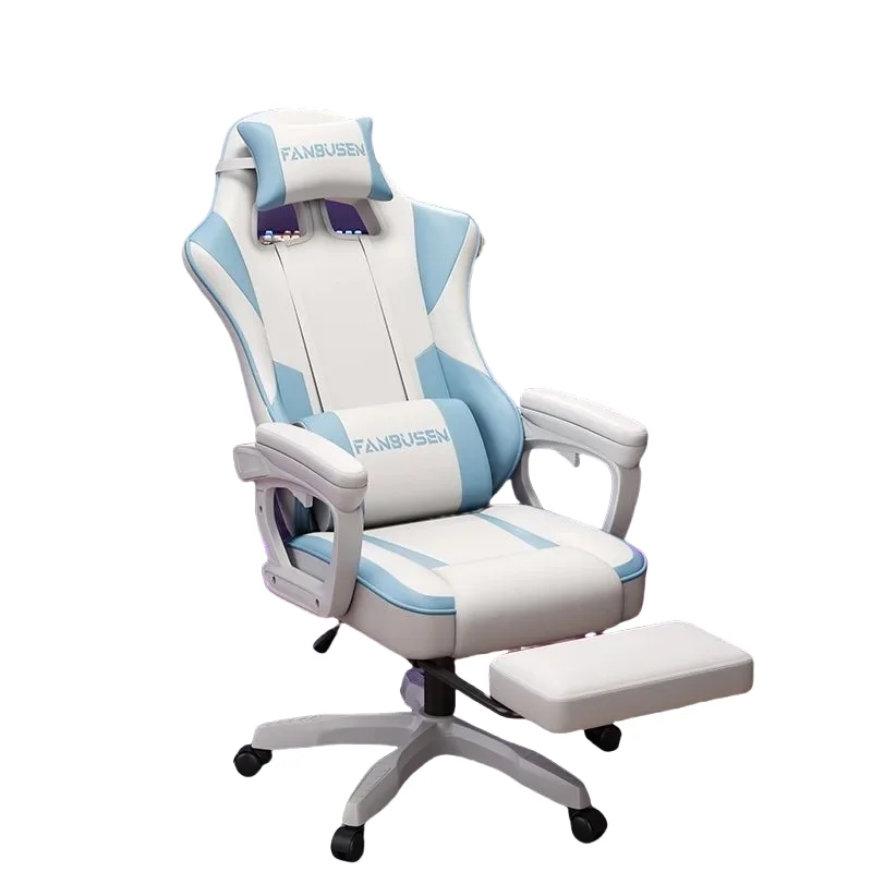 

Hot Sales Adjustable Racing Swivel Chair Reclining Massage Feature Synthetic Leather Mesh For Home Office Computer Room Stylish