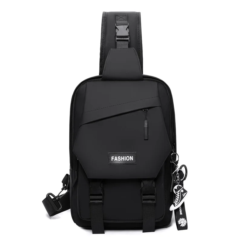 Man Nylon Casual Chest Bag with Large Capacity Lightweight Travel Hiking Cycling Shoulder Crossbody Daypack Bag Fitness Backpack