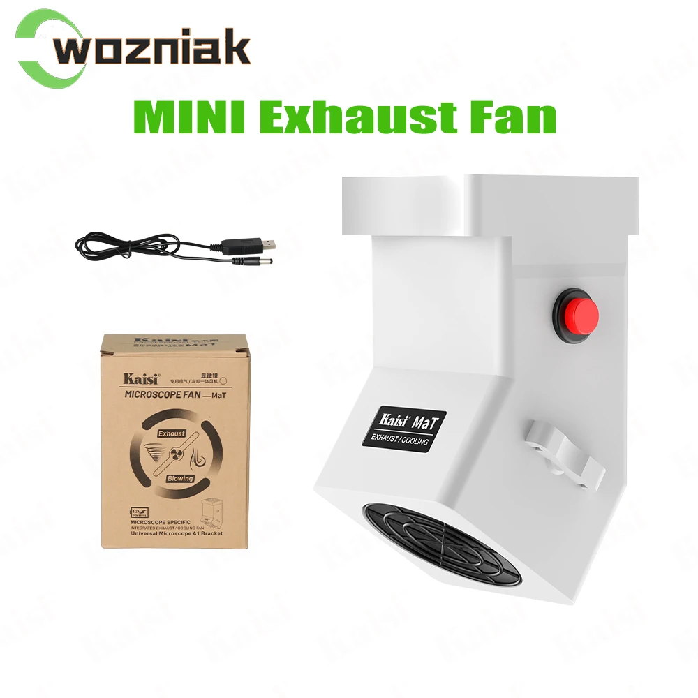 KAISI MA-T MINI Exhaust Fan USB Powerful Smoke Exhaust Suitable for Microscopes On The Market Rosin Welding Oil Gas Fumes