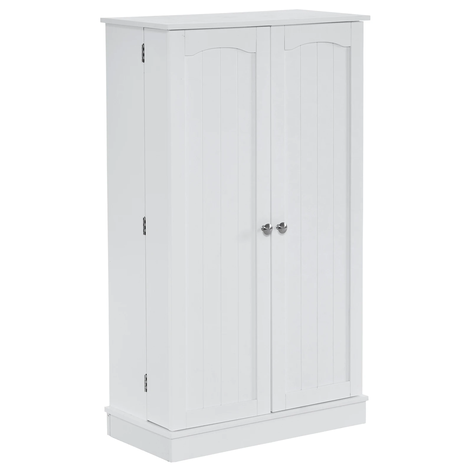 Étagères Réglables en Triamine Simple, Buffet avec Armoire de Porte Blanche, 103.5x60x30cm