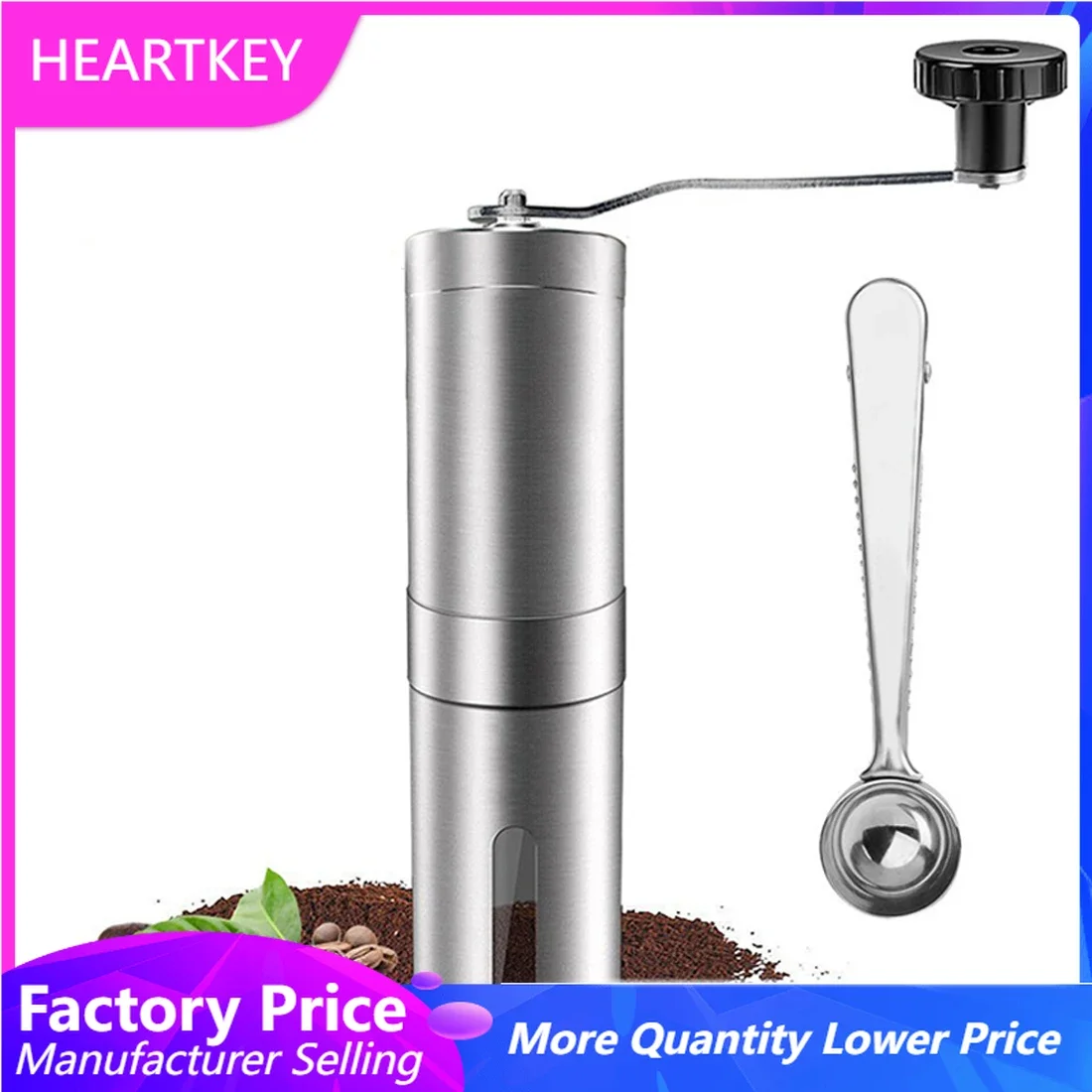 

Stainless Steel Manual Coffee Grinder Coffee Bean Mill Kitchen Mills Tools Coffee Tools