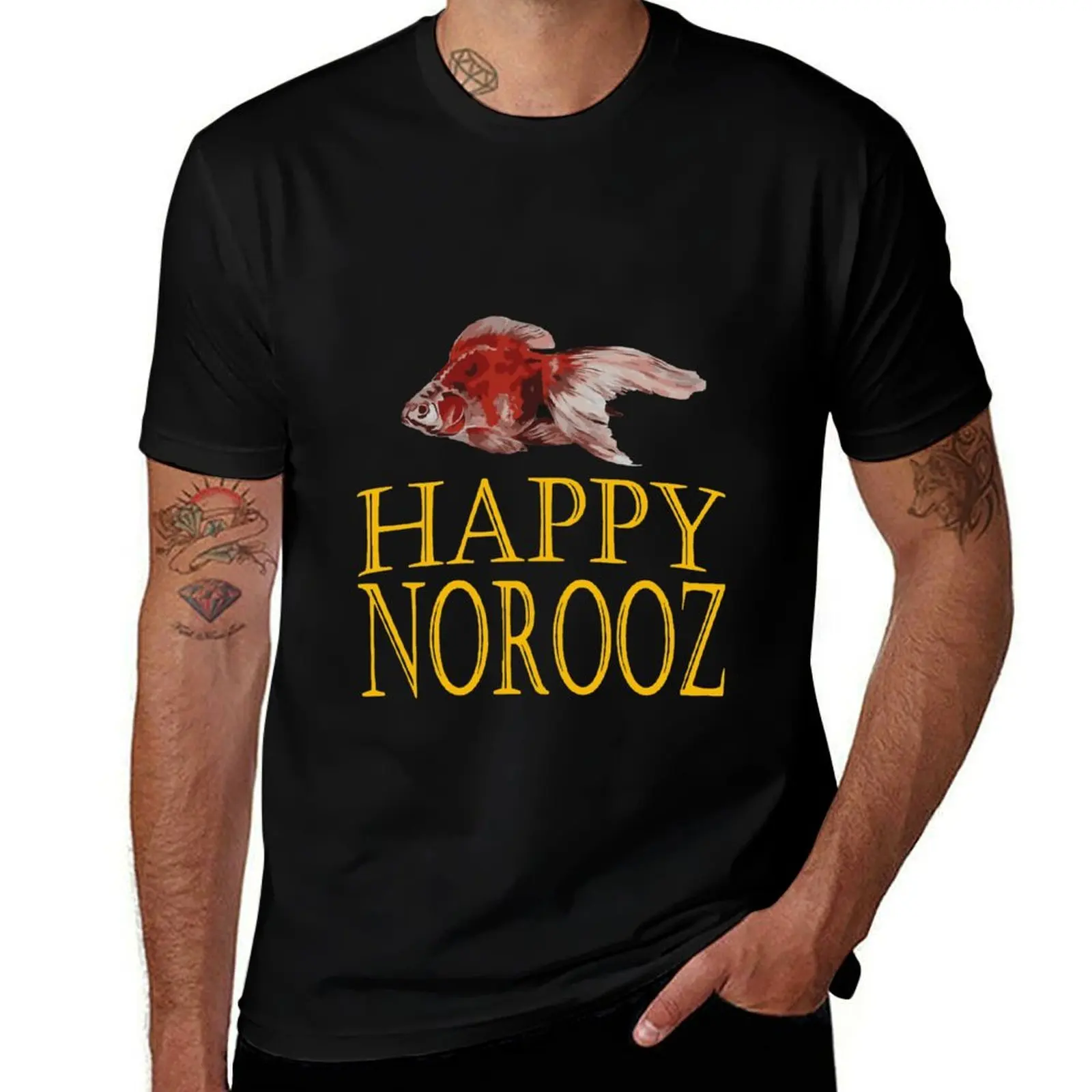 Happy Norooz Ryukin Goldfish T-Shirt Soft Lightweight Cotton T-Shirt