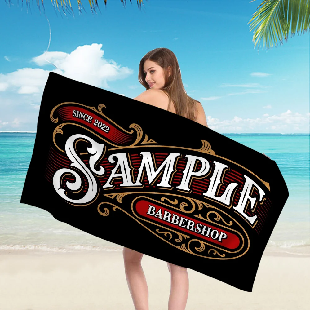 

Barbershop Microfiber Beach Towel Absorbent Quick Dry Soft Yoga Swimming Resort Mountain Climbing Towel