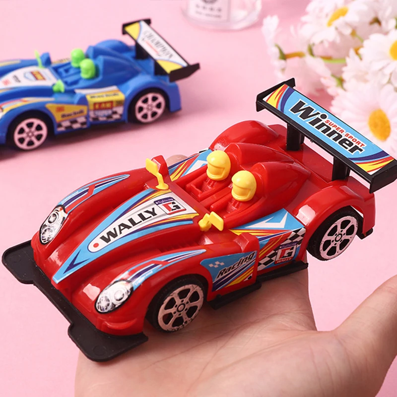 Cartoon Double Racing Car Toy Children's Pull Back Car Model Simulation Car Children Puzzle Toys Kids Boys Holiday Birthday Gift