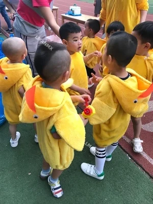 

Детский костюм животного из мультфильма, костюм для выступления утенка, детский костюм для детского сада, костюм для сумасшедшего танца цыпленка