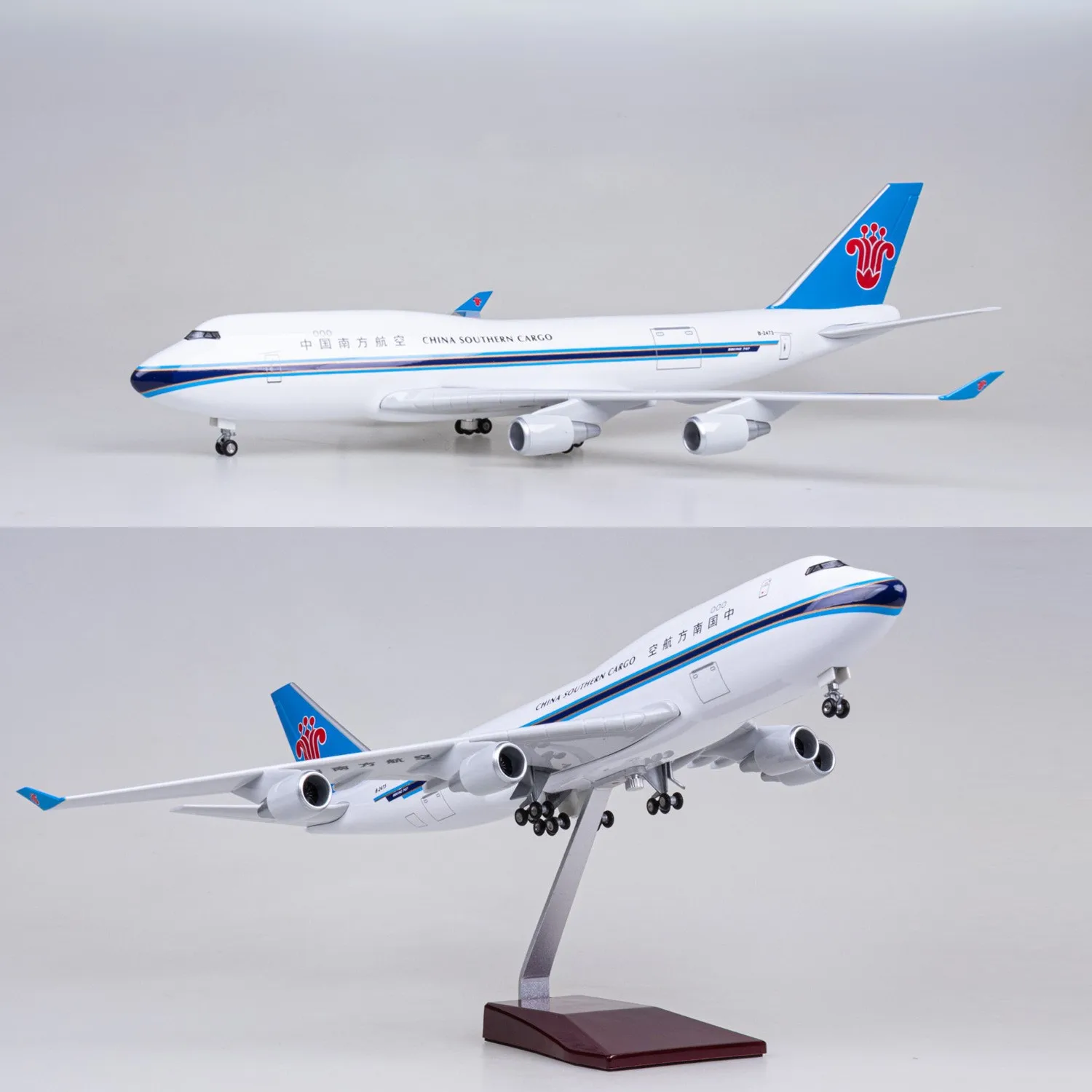 47cm China Southern B747-400 Cargo Airplane Model Kit with Landing Gear Wheels For Adult Aviation Enthusiast Gift or Display