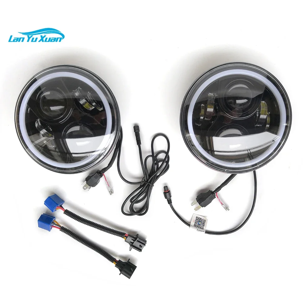 Customized Angel Eyes Color Chasing Halo RGB Led 12V led 7 pulgadas faro delantero led redondo for JK