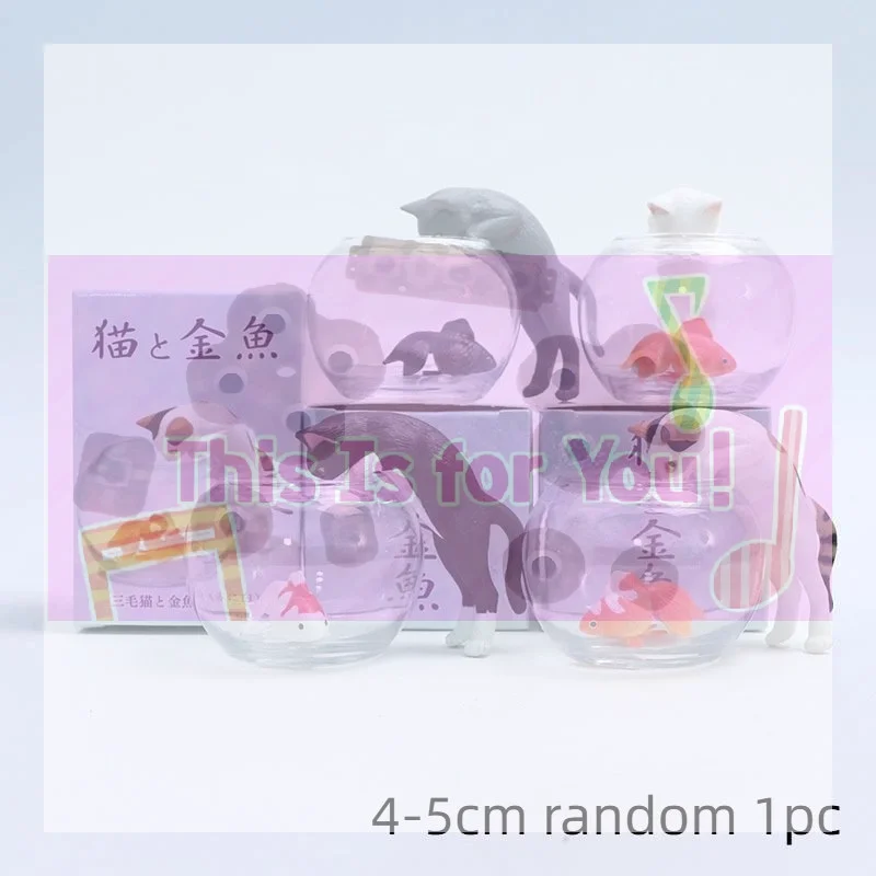 【MA】Goldfish Cat Catch Fish Three Flower Cat Black Cat Trendy Play With Desktop Ornaments Gift
