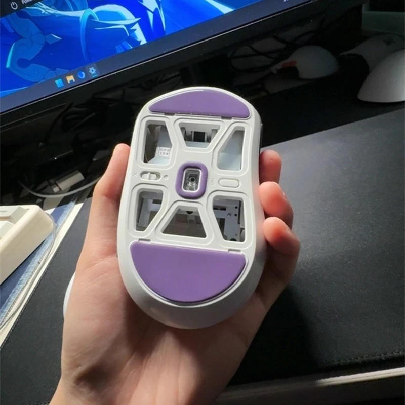 1 Set PTFE Anti-Collapse Arc-Edged Mouse Skate For Pulsar X3 Series Similar To Obsidian Air Purple Haze Mouse Feet Glides