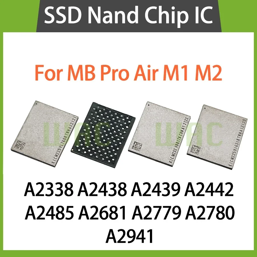 Tested For Macbook Air Pro M1 M2 A2338 A2337 A2681 A2438 A2442 A2485 A2779 A2780 A2941 256G 500G 1TB 2TB 4TB 8T Ssd Nand Chip Ic