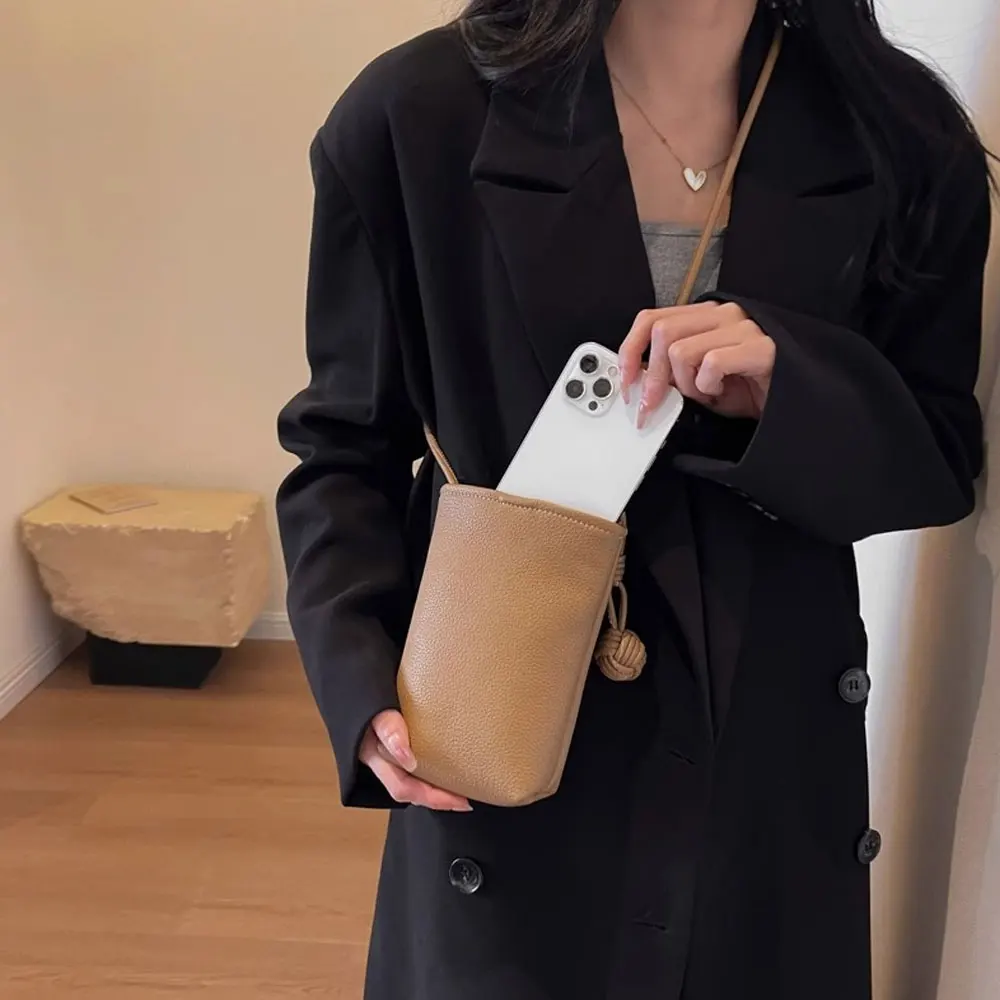 Versatile and Artistic Small Round Ball Pendant, Super Popular Crossbody Phone Bag, Soft Leather Cute Mini Bag for Women view 2