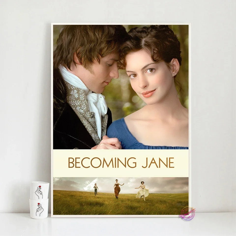 Becoming Jane Movie Poster Anne Hathaway Wall Decor Canvas Art Silk Prints For Cafe Dormitory Girl's Room Painting Gift