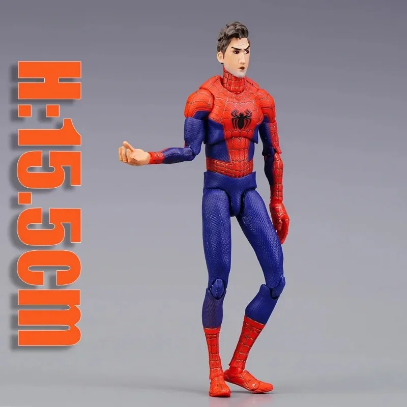 En Stock Sv acción Spider Man Peter Parker Anime figuras de acción juguete 16cm Spiderman estatua móvil modelo coleccionable regalo de vacaciones