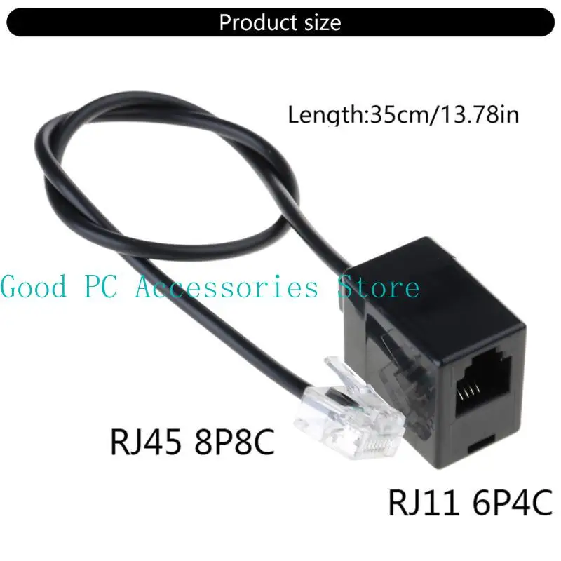 R53C Solid RJ45 Ethernet do RJ11 Lines Lines Converter Adapter Cable Akcesorium biurowe