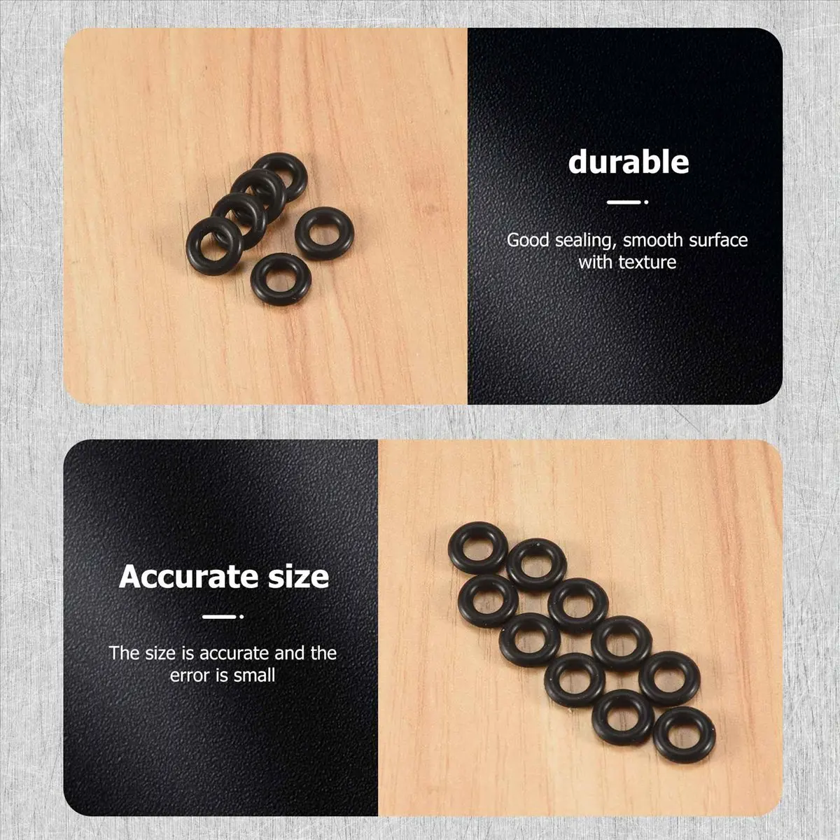 A63K& 10 pcs Black Rubber Oil Seal O Shaped Rings Seal washers 8 x 4 x 2 mm