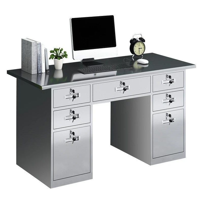 304 stainless steel desk factory purification dust-free workshop laboratory computer desk with drawers thickened console