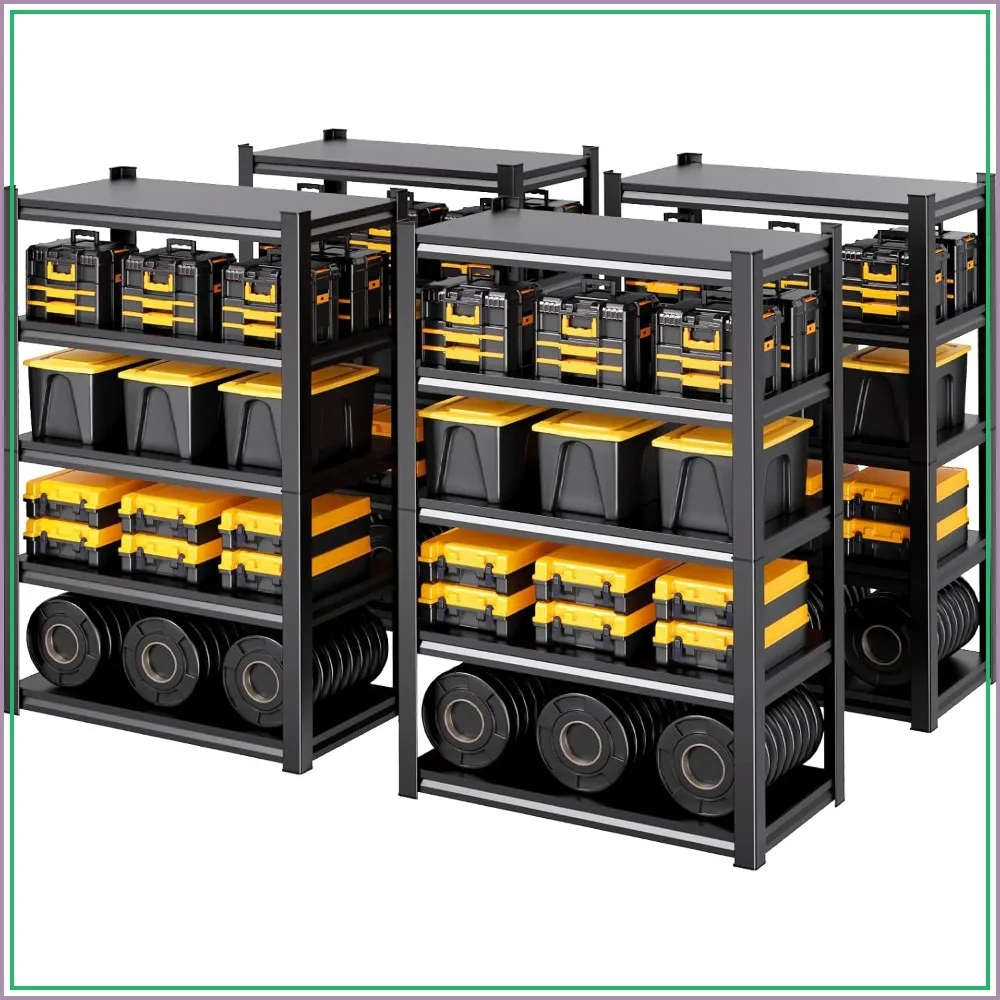 4-Pack Adjustable Metal Shelving Unit 72x35.4x16 Heavy Duty Garage Storage Rack