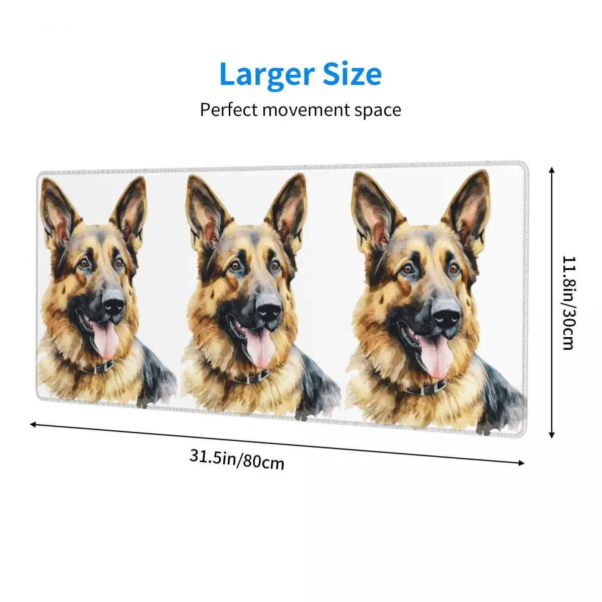 Large Mouse Pad Watercolor German Shepherd Gamer PC Laptop Mats Keyboard Carpet Computer Gaming Office Accessories Desk Mat