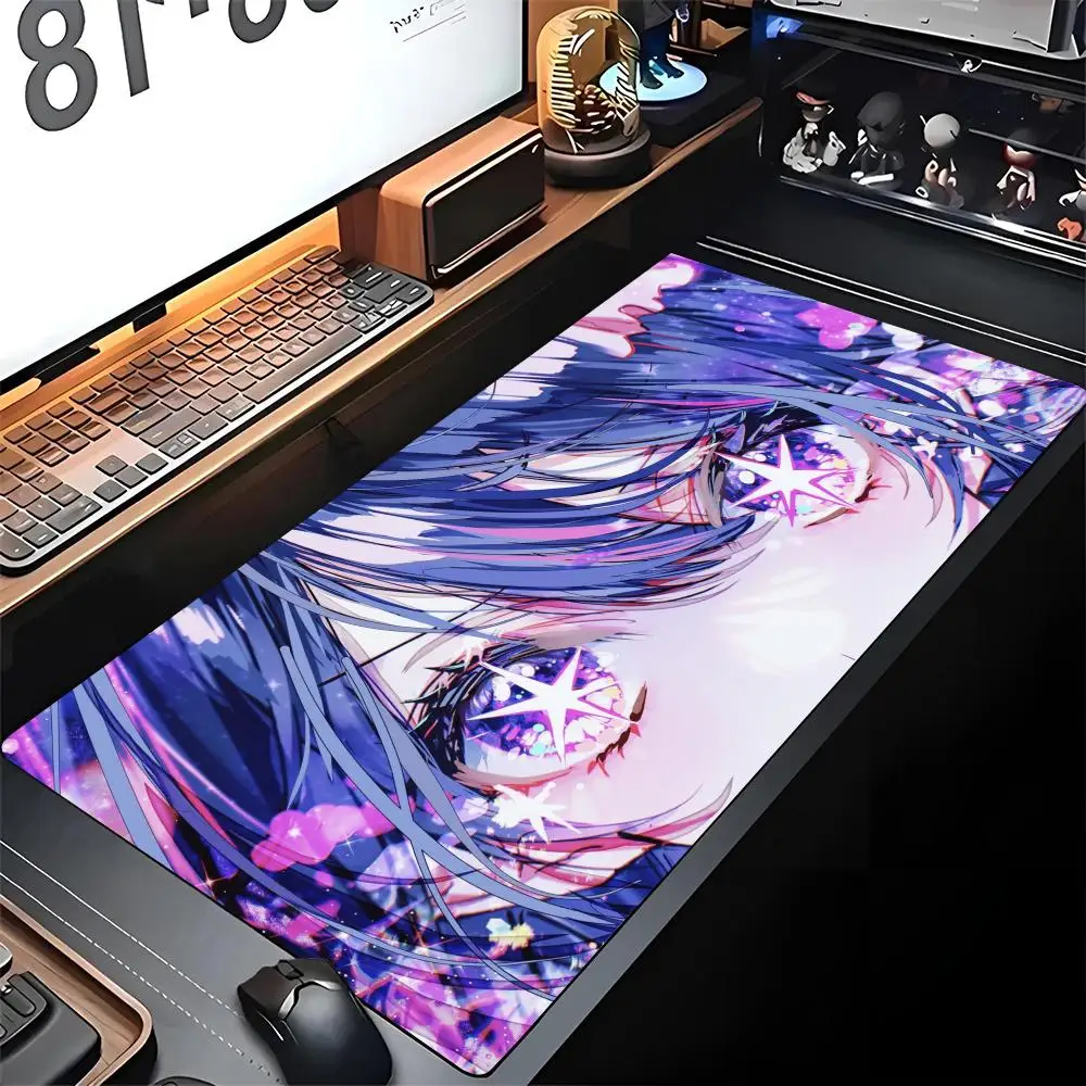 

Коврик для мыши Oshi No Ko, игровой коврик с замком по краям, трендовый большой компьютерный геймерский большой резиновый художественный коврик для мыши, коврик для ноутбука, стола