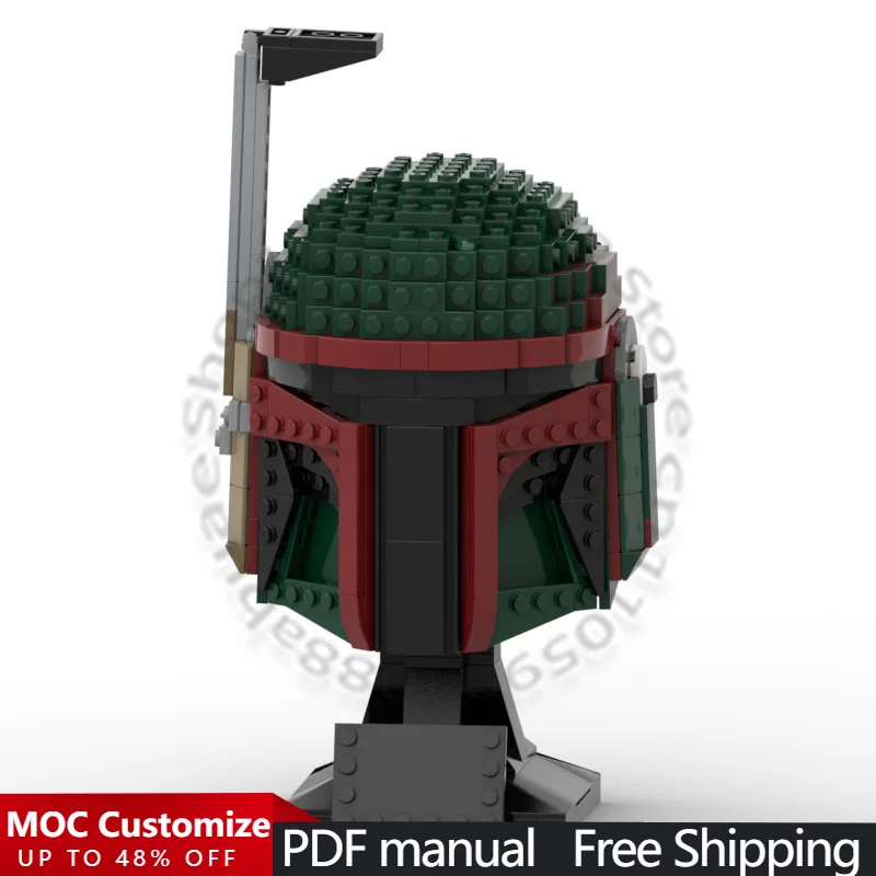 

722 PCS Popular Game Character Series helmet MOC Customize Modular Building Block Kids Creative Design DIY Boy Toy Birthday Gift