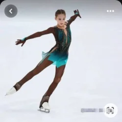 Green Color Figure Skating Dress Competition Kids Rhythmic Gymnastics Performance Cheerleading  Uniforms Costumes