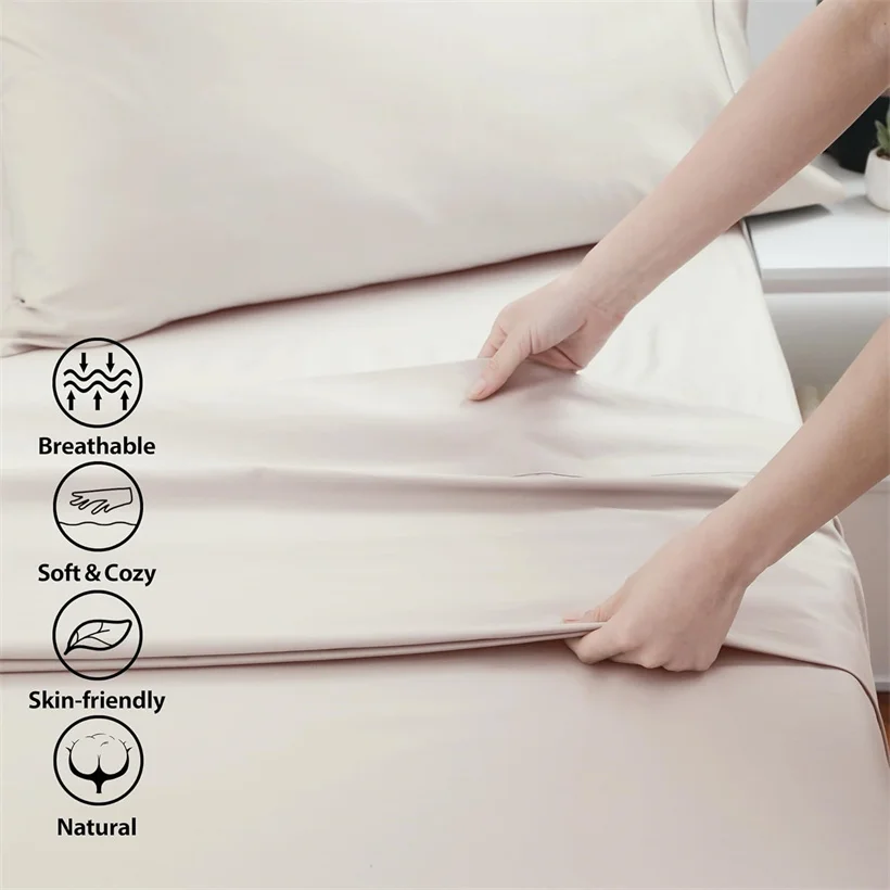 1Pc 100% Egyptian Cotton Flat Sheet High Quality Bed Sheet Luxurious 800 Thread Count Pure Cotton Top Sheets Soft Home Bed Linen