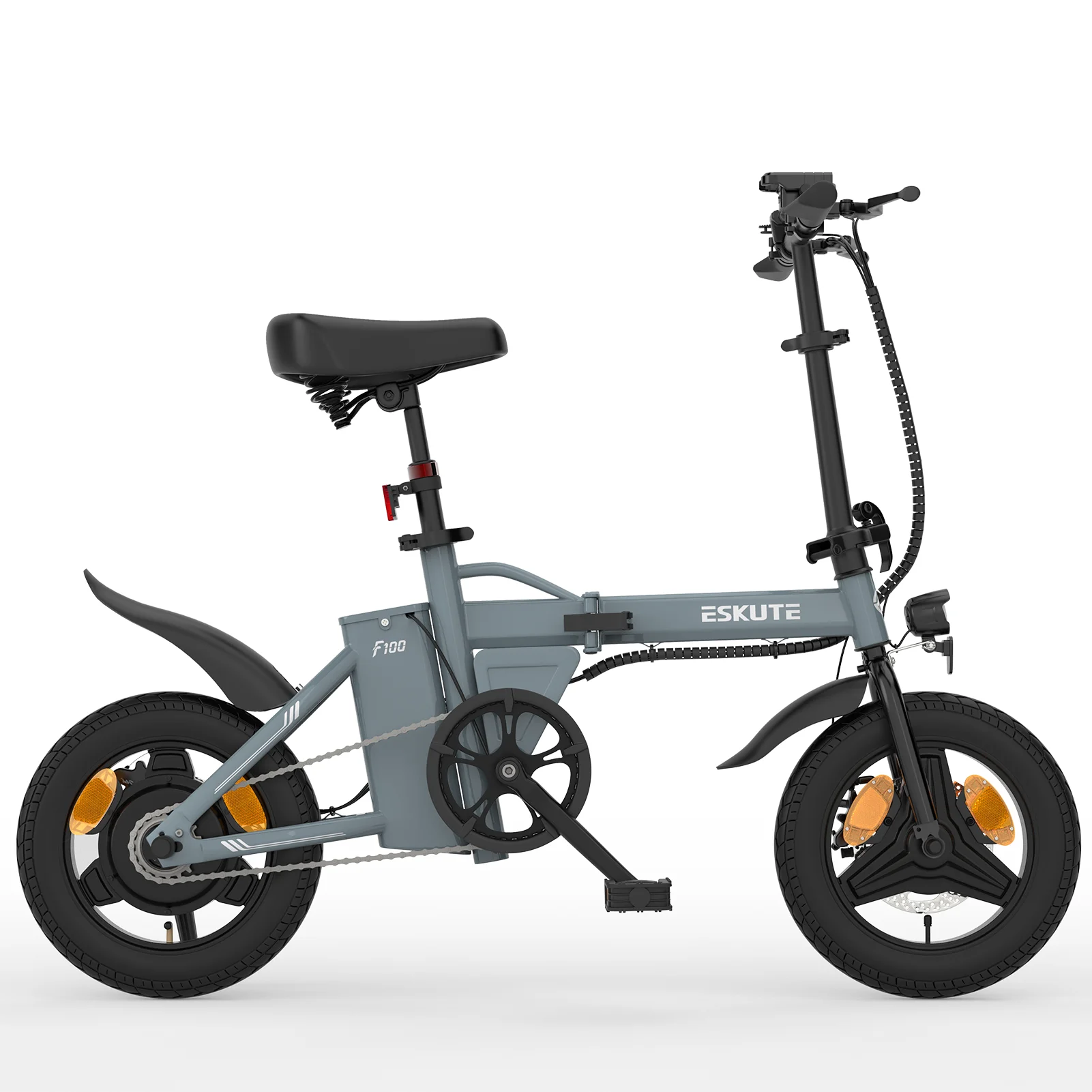ESKUTE F100 vélo électrique adulte, vélo électrique de ville 250W, vélo électrique 36V 9AH, vélo électrique pliable avec pneus de 14 pouces