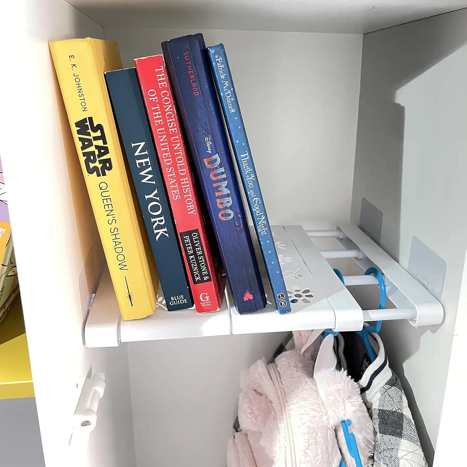 Adjustable Metal Locker Shelf Organizer for Small Spaces, Easy Installation No Tools Needed