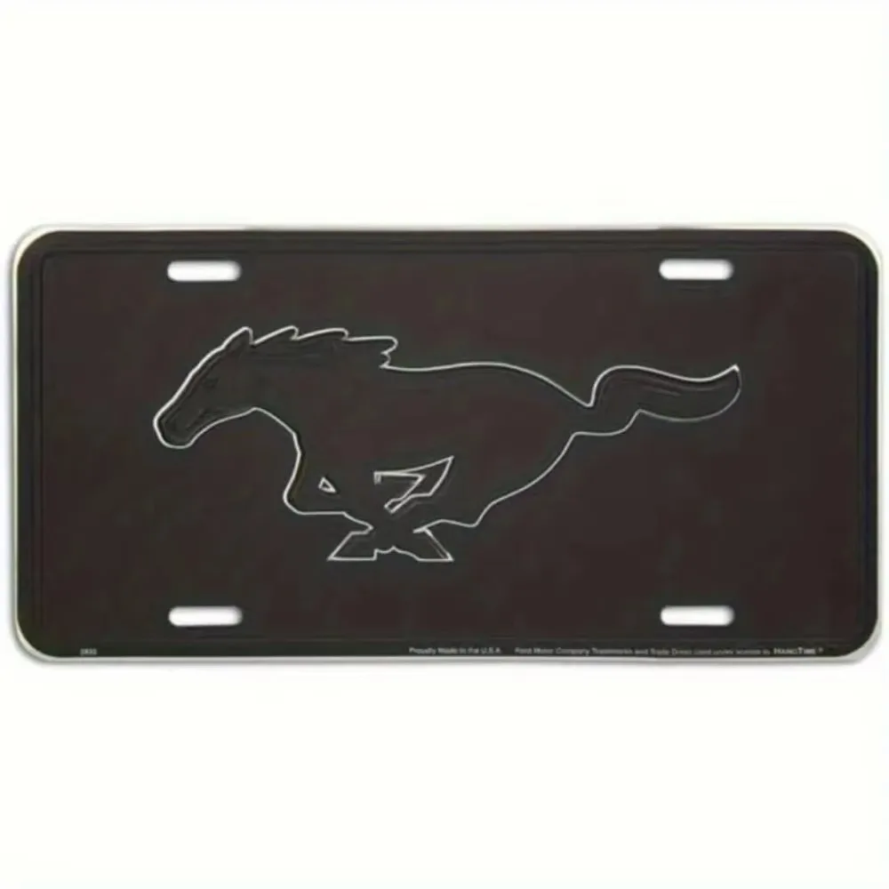 CIFbuy 6x12 Inch Mustang Emblem Aluminum Decor Plate Personalized Custom Novelty Home Garage Wall Hanging Decor
