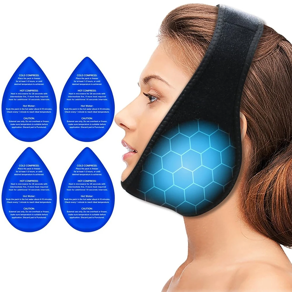 حزمة ثلج لأسنان الحكمة حزمة ثلج للفك لتغليف الرأس لجراحة الفم للوجه حزمة باردة ساخنة لاستخراج الأسنان TMJ واستعادة انتصال اللوزية