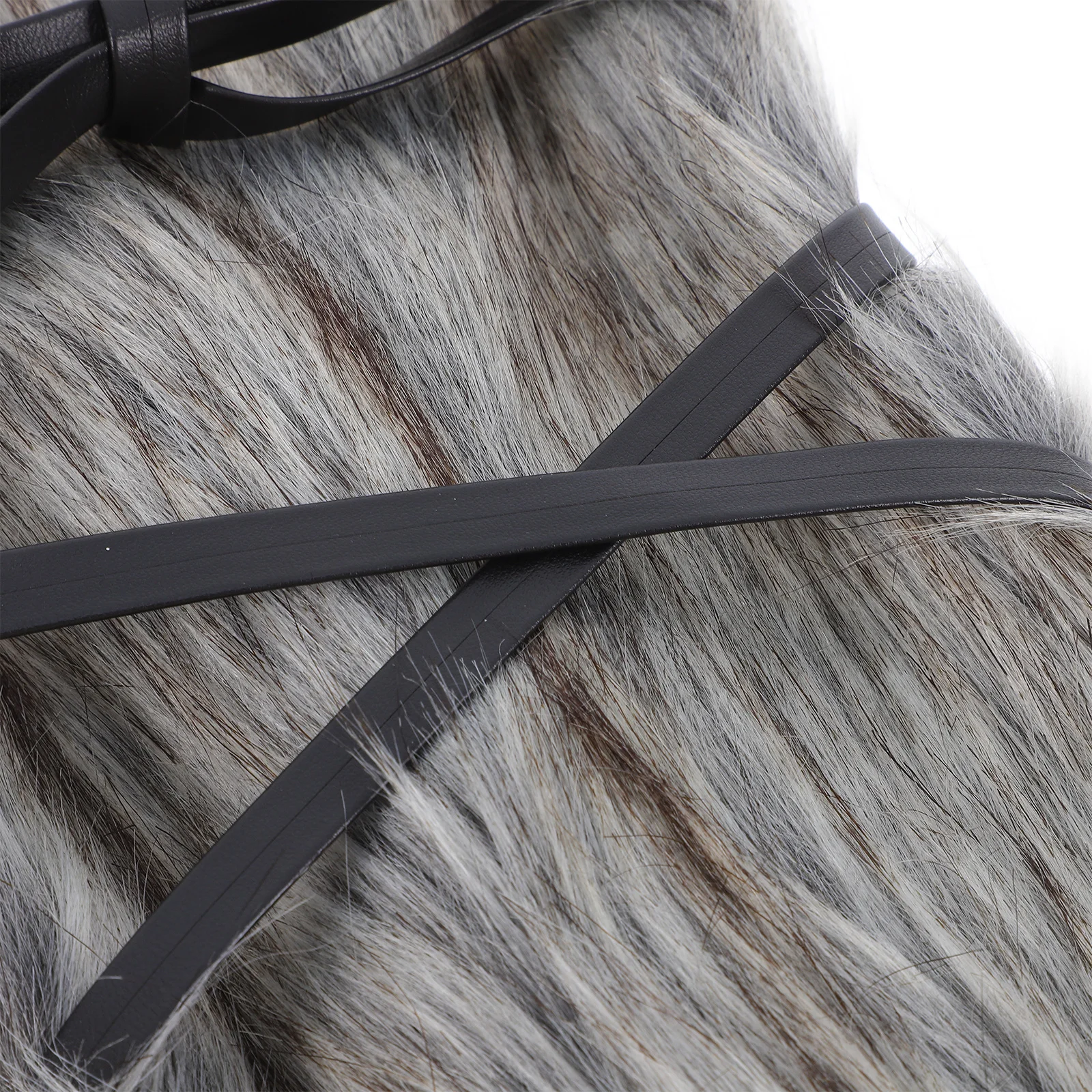 2 szt. 30 cm sztuczne ocieplacze na nogi do kostiumu wikinga, zimowe nakładki na buty, średniowieczne futrzane owijki na nogi, akcesoria do cosplayu, ochrona zdrowia