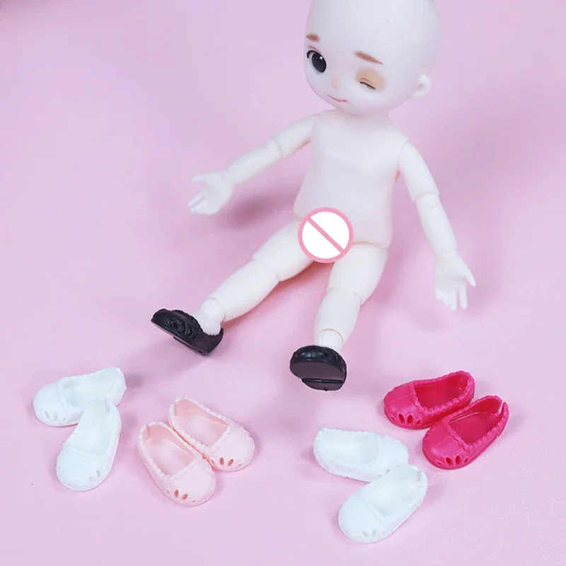 New 4 Pairs High Quality Shoes for 16cm BJD Dolls Stand Other Accessories General-Purpose 1/8 Doll Body PVC