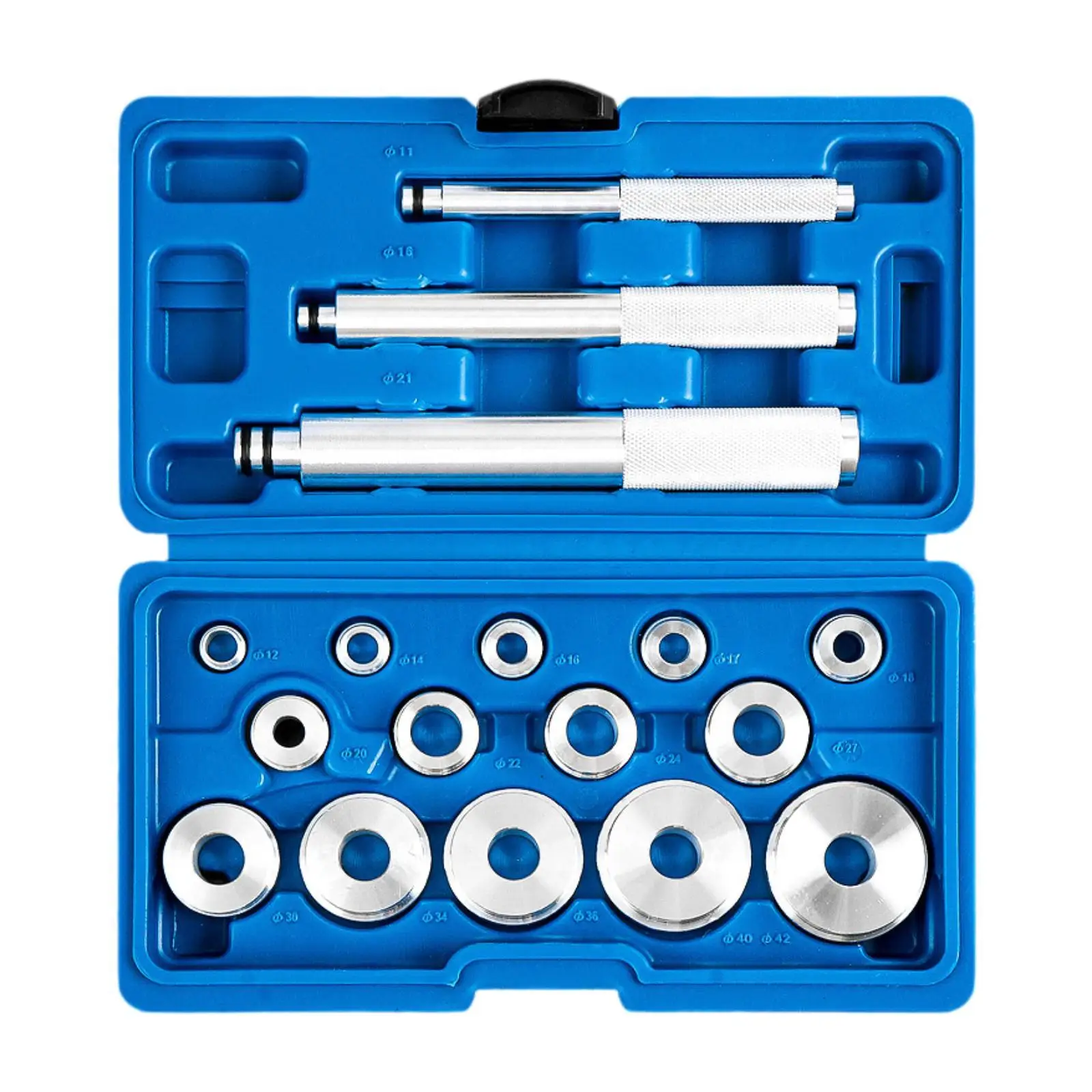 

17Pcs Wheel Bearing Press with Seal Driver with Storage Box Sturdy Removal Tool Bearing Puller Replacement Accessory Seal Driver