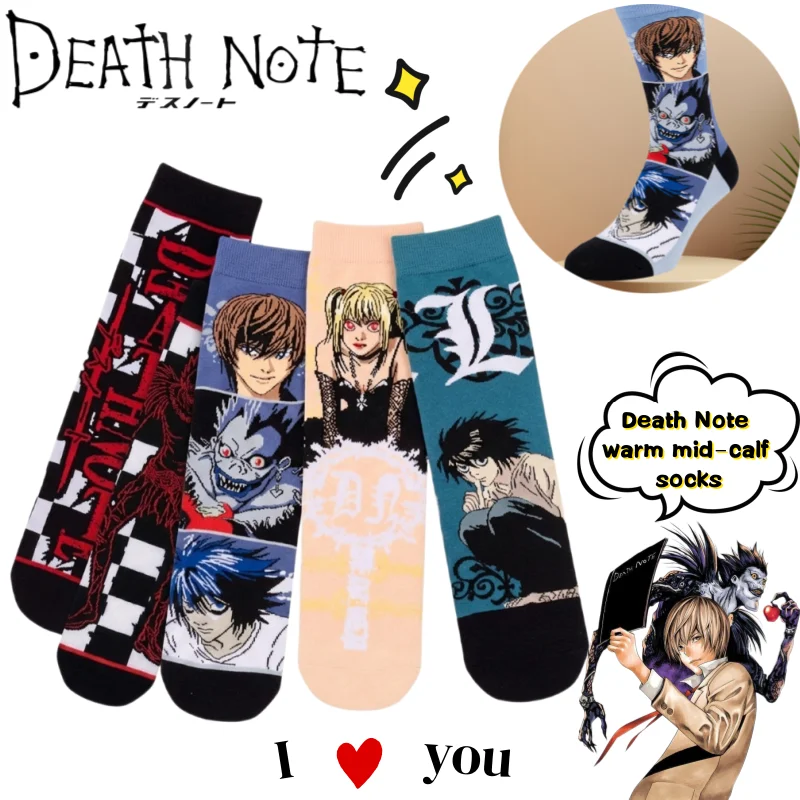 Death Note Misa Amane Ryuk tube socks high color value animation around cool cartoon printing couple simple all-match warm socks