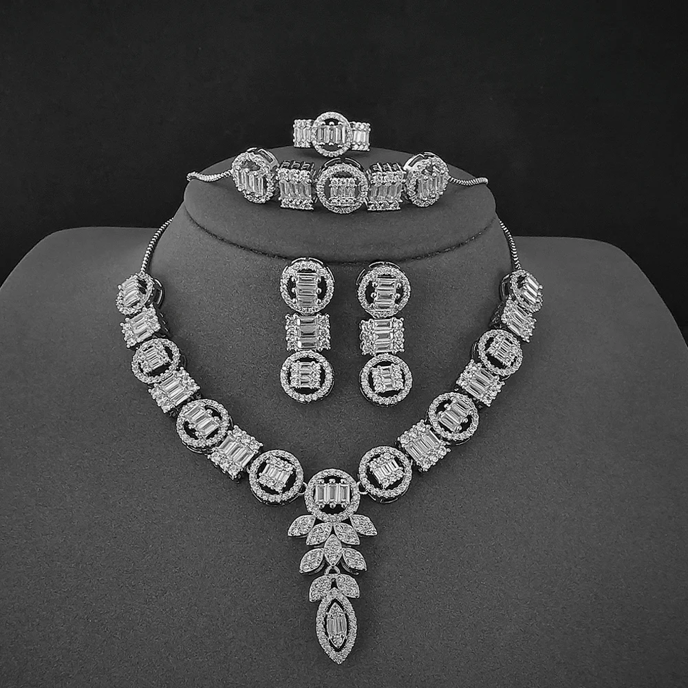 2024 New Arrival 4pcs Pack Unique Design Jewelry Set for Women Anniversary Gift Jewelry Wholesale Moonso Z82