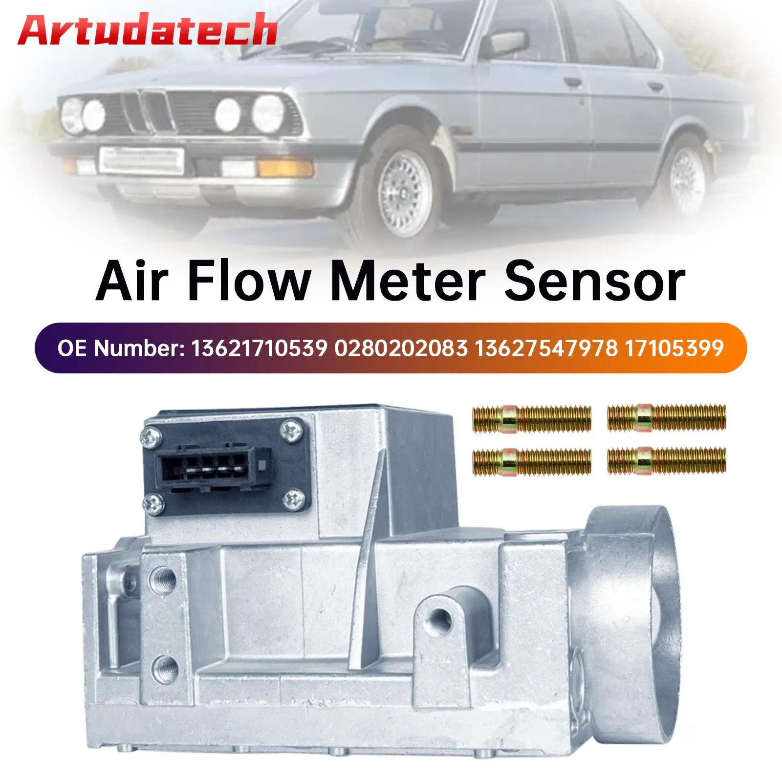 Image of Artudatech 0280202083 17105399 Luftmassenmesser-Sensor für BMW E30 E28 E34 320i 520i 325e