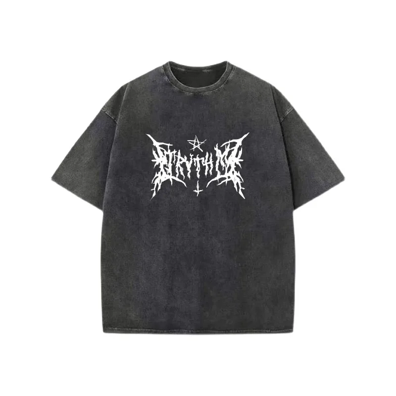 Herren Retro 90er Y2K Lässiges Oversize-T-Shirt im Used-Look, Sommer Neuer Stil, Unisex