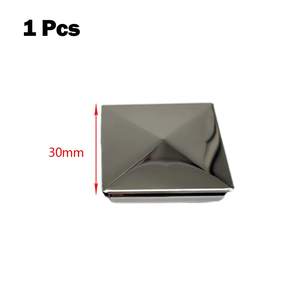 Stainless Steel Post Cap For Square Posts  Pyramid Shape For Added Security  Easy Installation And Enhanced Protection 24