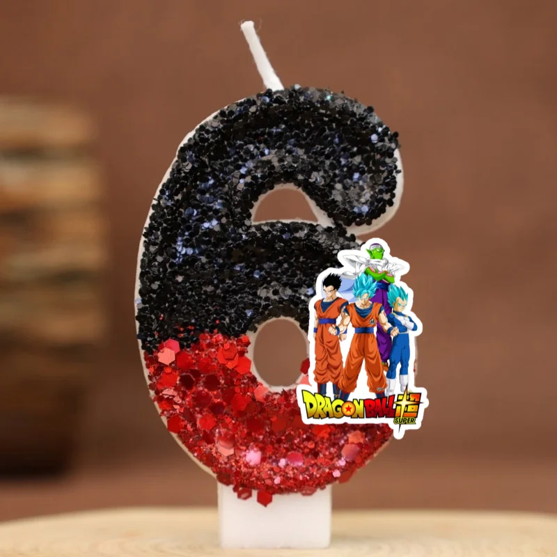 Dragon Ball Son Goku Digital Candle Number 0-9 Kids Birthday Cake Decoration Supplies Cartoon Anime Party Accessories Supplies view 6