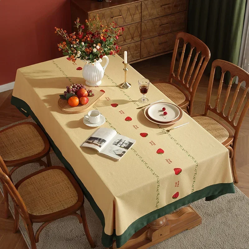 

Dustproof rectangular tablecloth for household use 2024 yellow